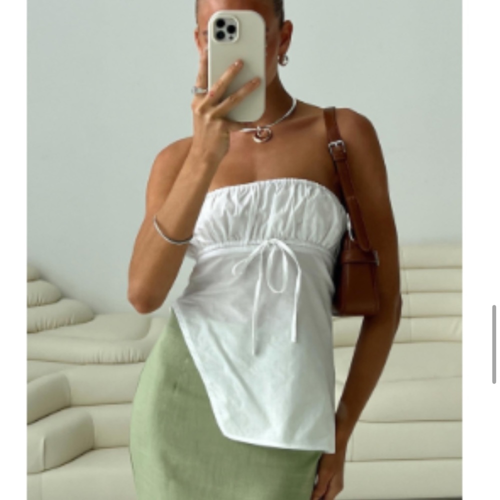 Princess Polly White Strapless Blouse